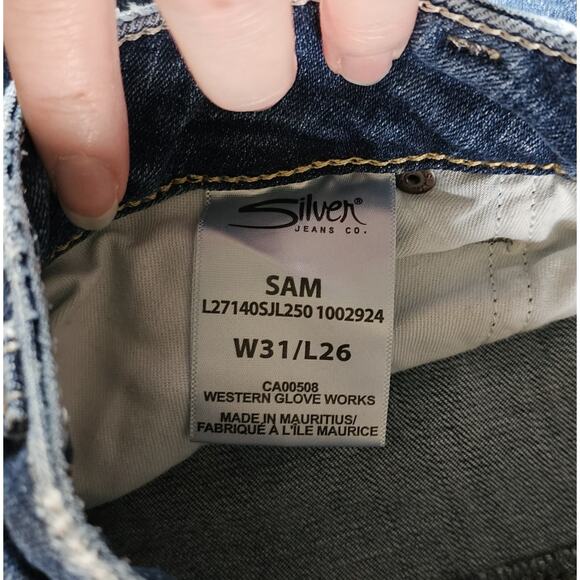 Silver Jeans Co Womens SAM Cropped Pants 31 W x 26 L - Picture 3 of 5